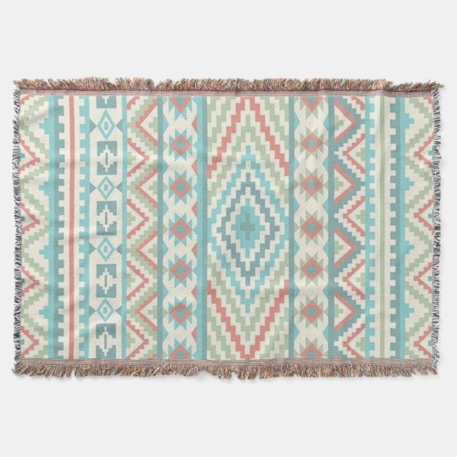 Throw Blanket/Tribal Pattern Blanket (Front)