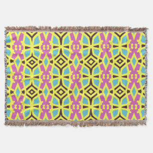 Throw Blanket Vibrant multicolor classic pattern