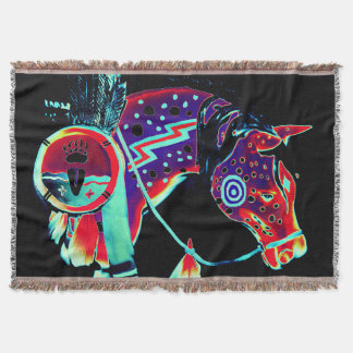 Throw Blanket with "Painted Pony" design