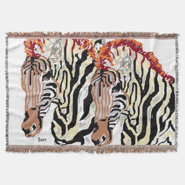 Throw Blanket Zebra's (Front)