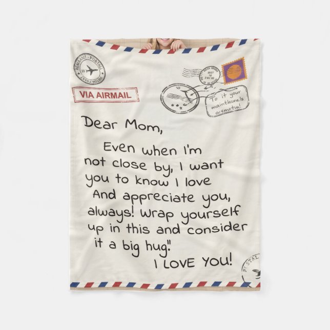 Throw Blankets Anniversary Birthday Gift for Mum (Front)