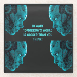 Throw Cushion Glass Coaster