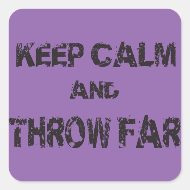 Throw Far, Track and Field Thrower Stickers (Front)