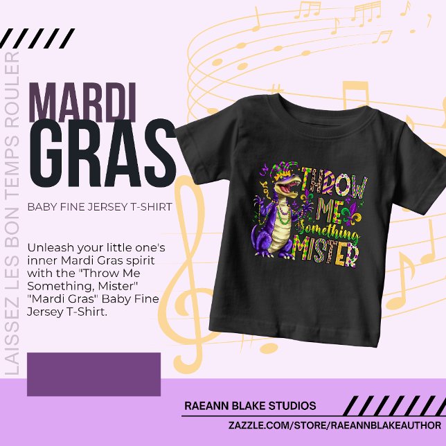 "Throw Me Something, Mister" Mardi Gras Toddler/ Baby T-Shirt (Creator Uploaded)