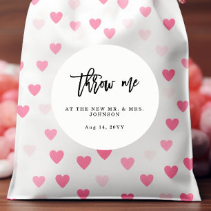 Throw me Wedding Petals Confetti Classic Round Sticker