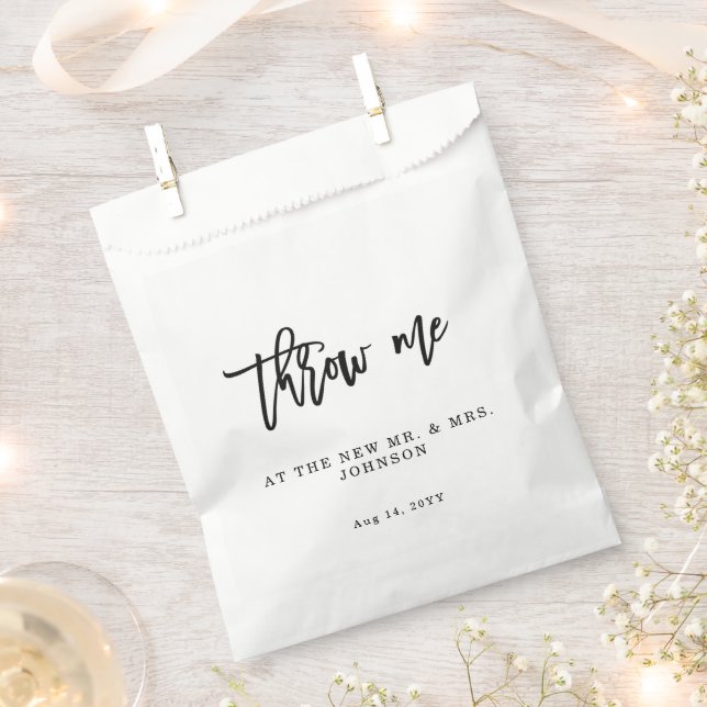 Throw me Wedding  Petals Confetti Paper Bag (Clipped)