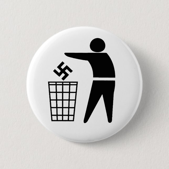 Throw out Fascists  6 Cm Round Badge (Front)