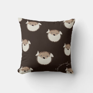 Throw Pillow 16" Square Cream Blowfish"