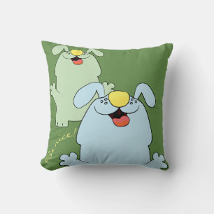 Throw Pillow 16" Square Dog Be Nice"