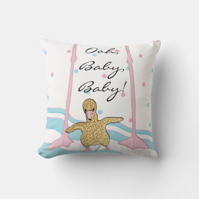 Throw Pillow 16" Square Flamingo (Front)