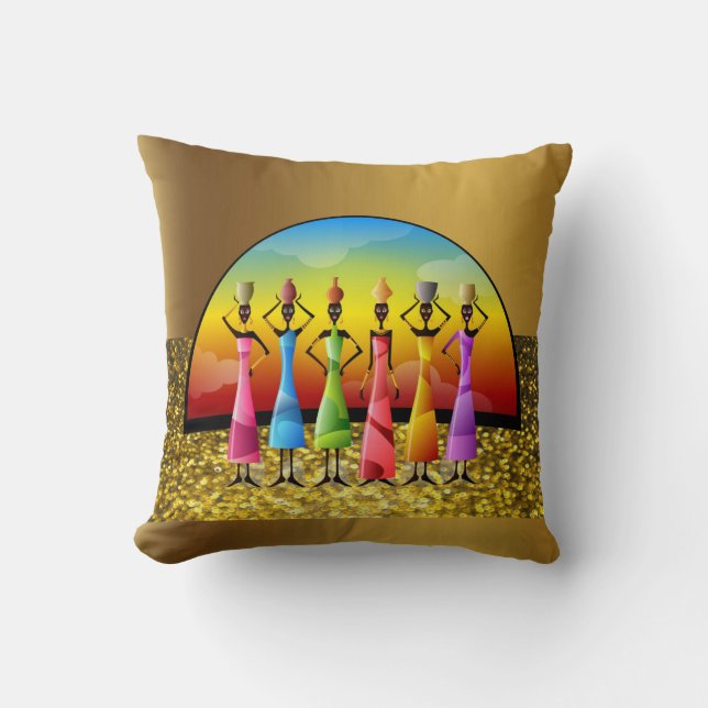throw pillow African (Front)