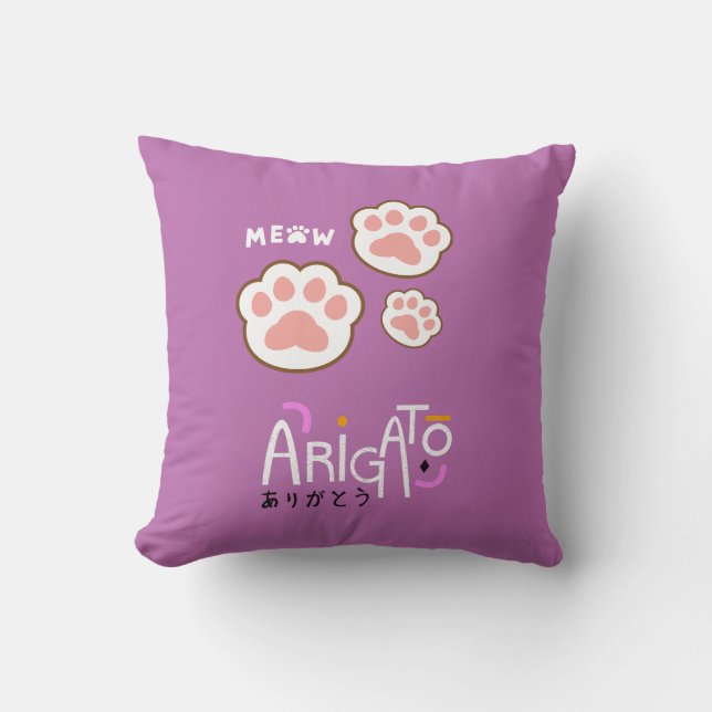 Throw Pillow Arigato (Front)