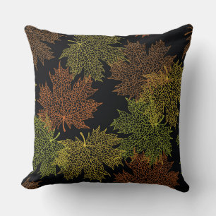 Throw Pillow-Autumn Leaves Cushion