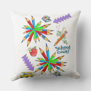 Throw Pillow Back to School is Cool