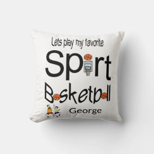 Throw Pillow Basketball Sports