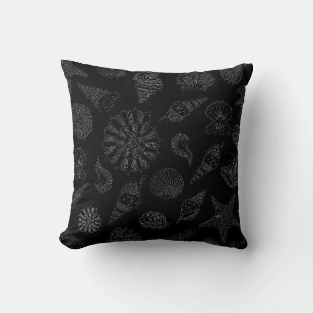 Throw Pillow-Beach Shells Cushion (Front)
