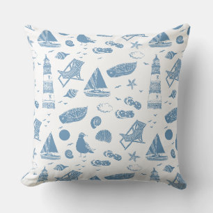 Throw Pillow-Beach Theme Cushion