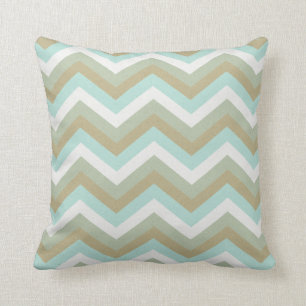 Throw Pillow, Beachy Chevrons Cushion