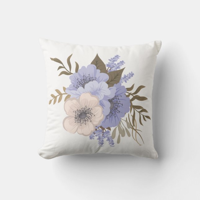 Throw Pillow Beautiful Spring Flowers  (Front)