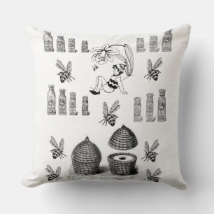 Throw Pillow Bee
