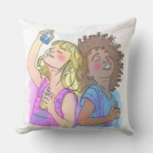 Throw Pillow Besties Perfume