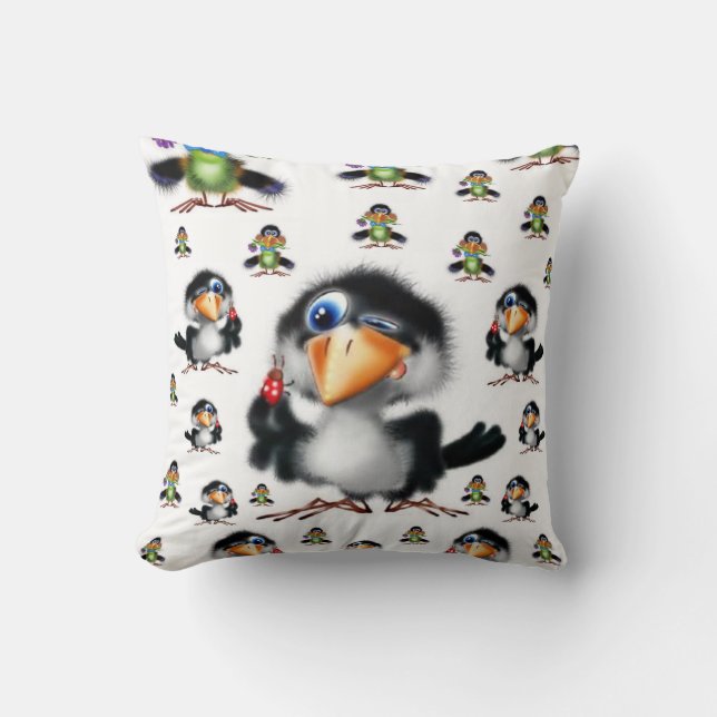 Throw Pillow Bird (Front)