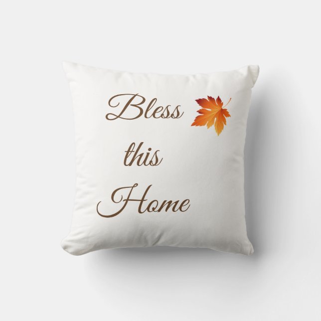 Throw Pillow-Bless This Home Throw Pillow (Front)