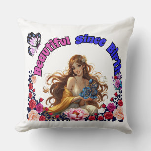 Throw Pillow Born Beauty