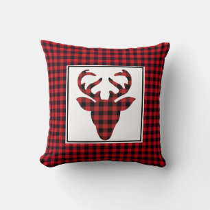 Throw Pillow-Buffalo Plaid Cushion