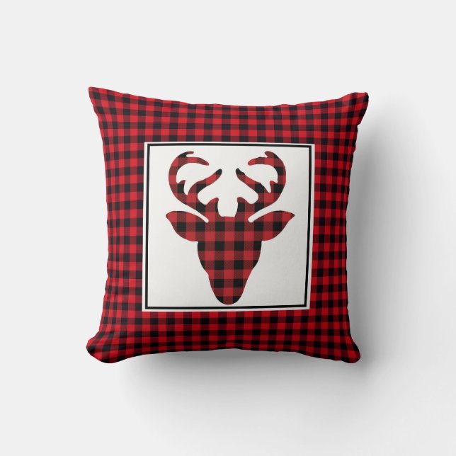 Throw Pillow-Buffalo Plaid Cushion (Front)
