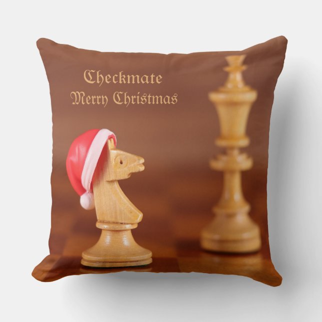 Throw Pillow Chess in Christmas (Front)