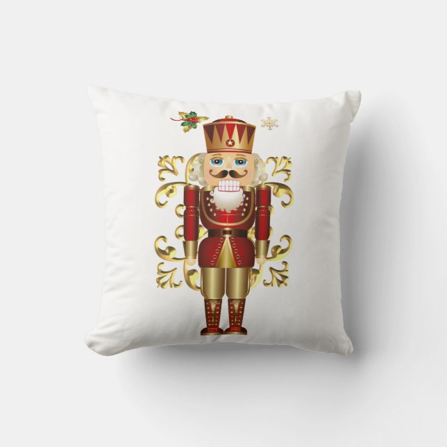 Throw Pillow-Christmas Nutcracker Cushion (Front)