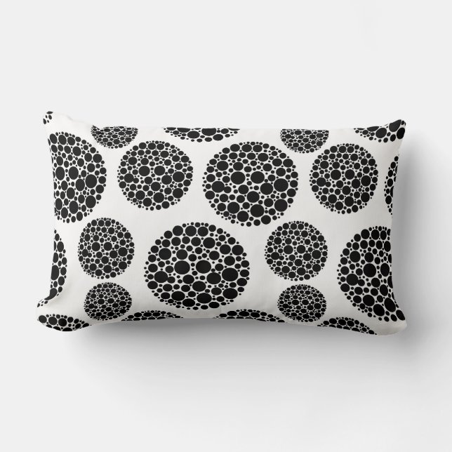 Throw Pillow-Circle Pattern Lumbar Cushion (Front)