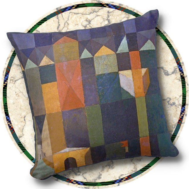 Throw Pillow - ''City of Towers'' - Paul Klee (Creator Uploaded)