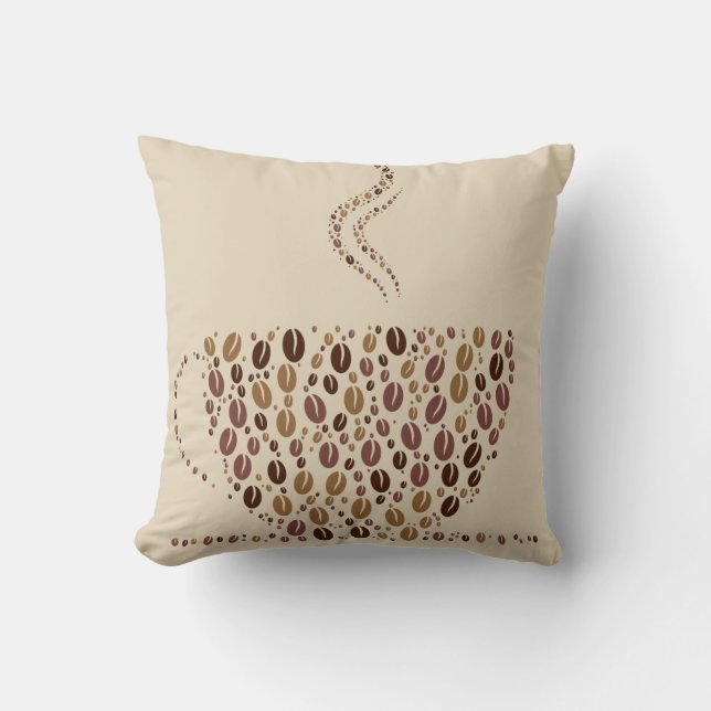 Throw Pillow-Coffee Lovers Cushion (Front)