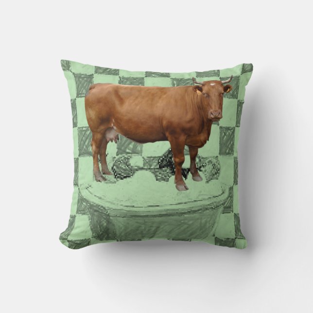 Throw Pillow Cow (Front)