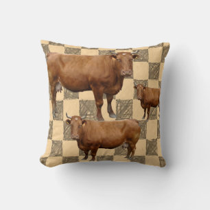 Throw Pillow Cow