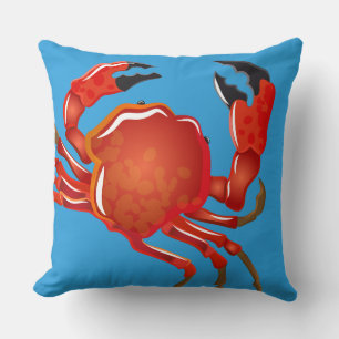 Throw Pillow-Crab Cushion