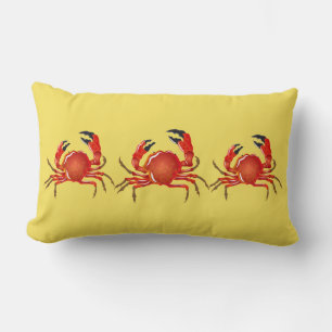 Throw Pillow-Crabs Lumbar Cushion