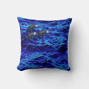 throw pillow decore dolphin ocean