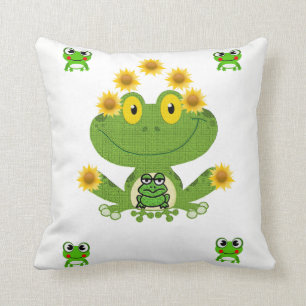 throw pillow decore frog