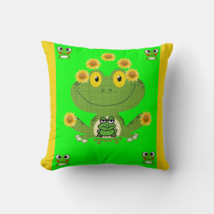 throw pillow decore frog
