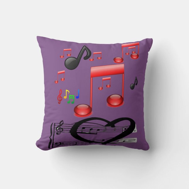 throw pillow decore music guitar (Front)