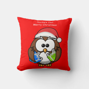 throw pillow decore penguin christmas