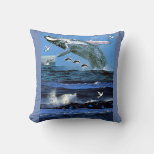 Throw Pillow Dolphins