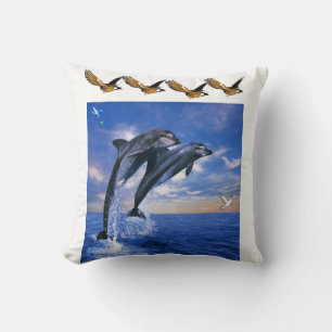 Throw Pillow Dolphins