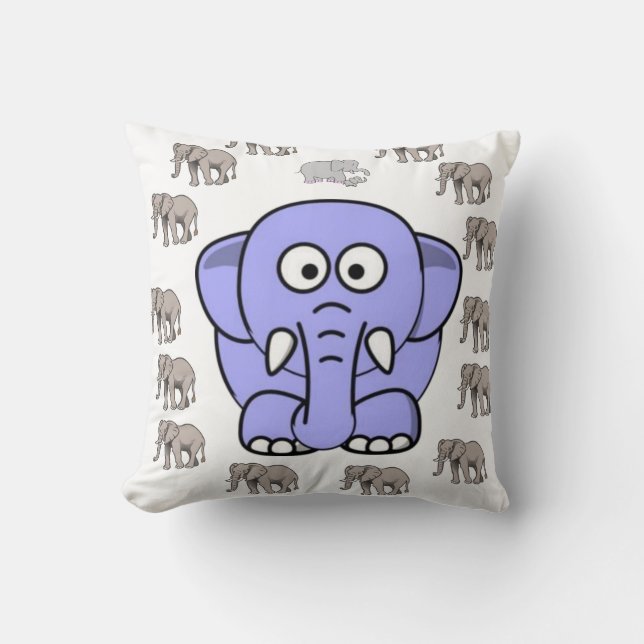 Throw Pillow Elephant (Front)