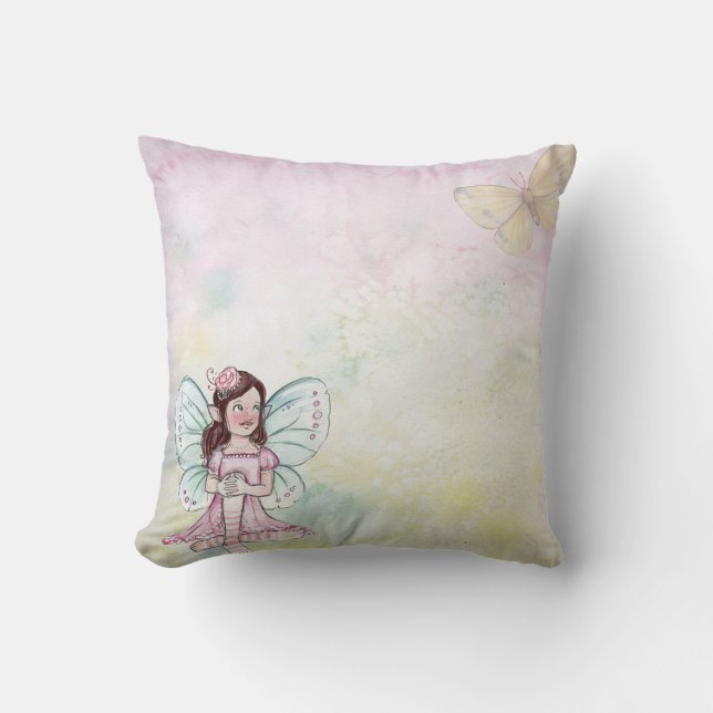 Throw Pillow/Fairy and Butterfly Cushion (Front)