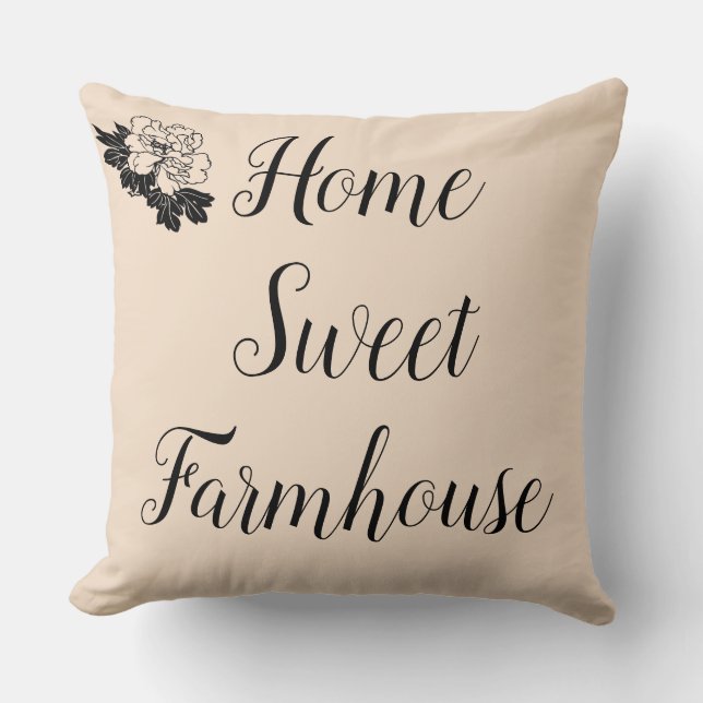 Throw Pillow-Farmhouse Cushion (Front)