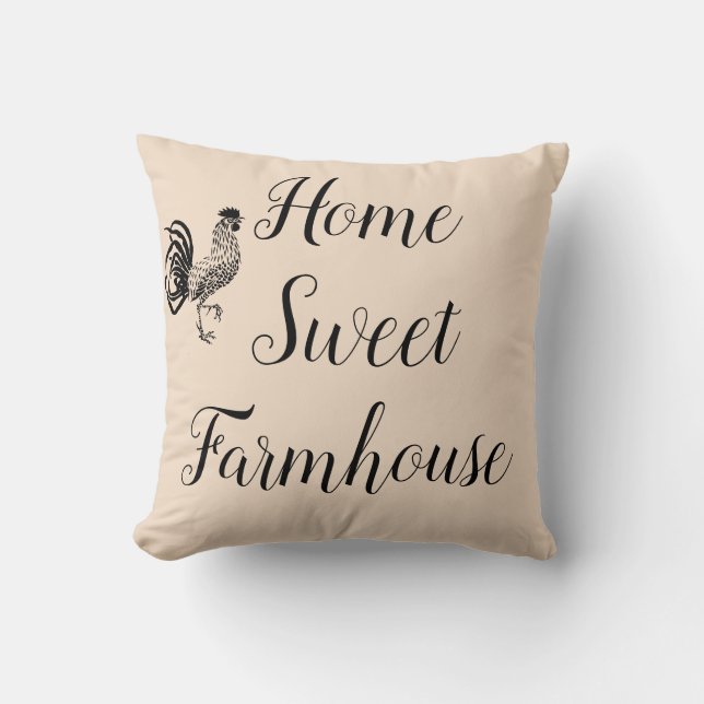 Throw Pillow-Farmhouse Cushion (Front)